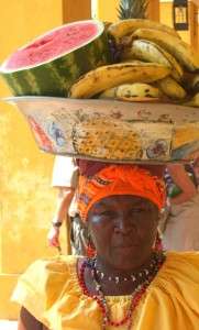 Vendiendo fruta en Cartagena