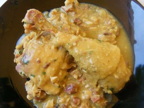 Pollo de corral en pepitoria Pollo de corral en pepitoria