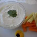 aperitivo de yogur y gorgonzola