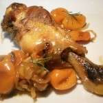 pollo relleno con naranjas chinas