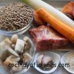 Ingredientes de lentejas con costillas