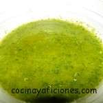 salsa de perejil y menta