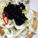 micro aperitivo de cebolleta y mujol 11