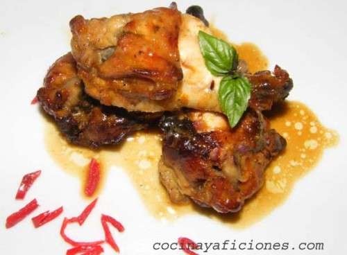 Alitas de pollo marinadas al estilo oriental, receta